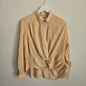 Vanillastar Stripe Blouse Top Longsleeves size L